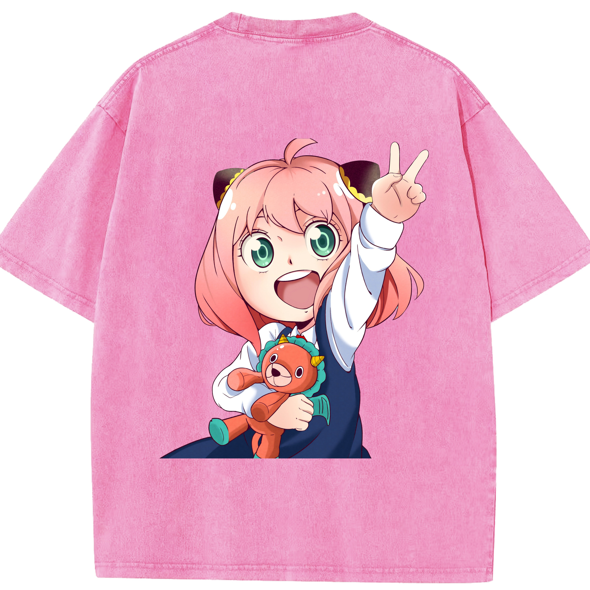 （画像用） SPY×FAMILY间谍家家酒 綿100% ヴィンテージ風 半袖Tシャツ（背面プリント）